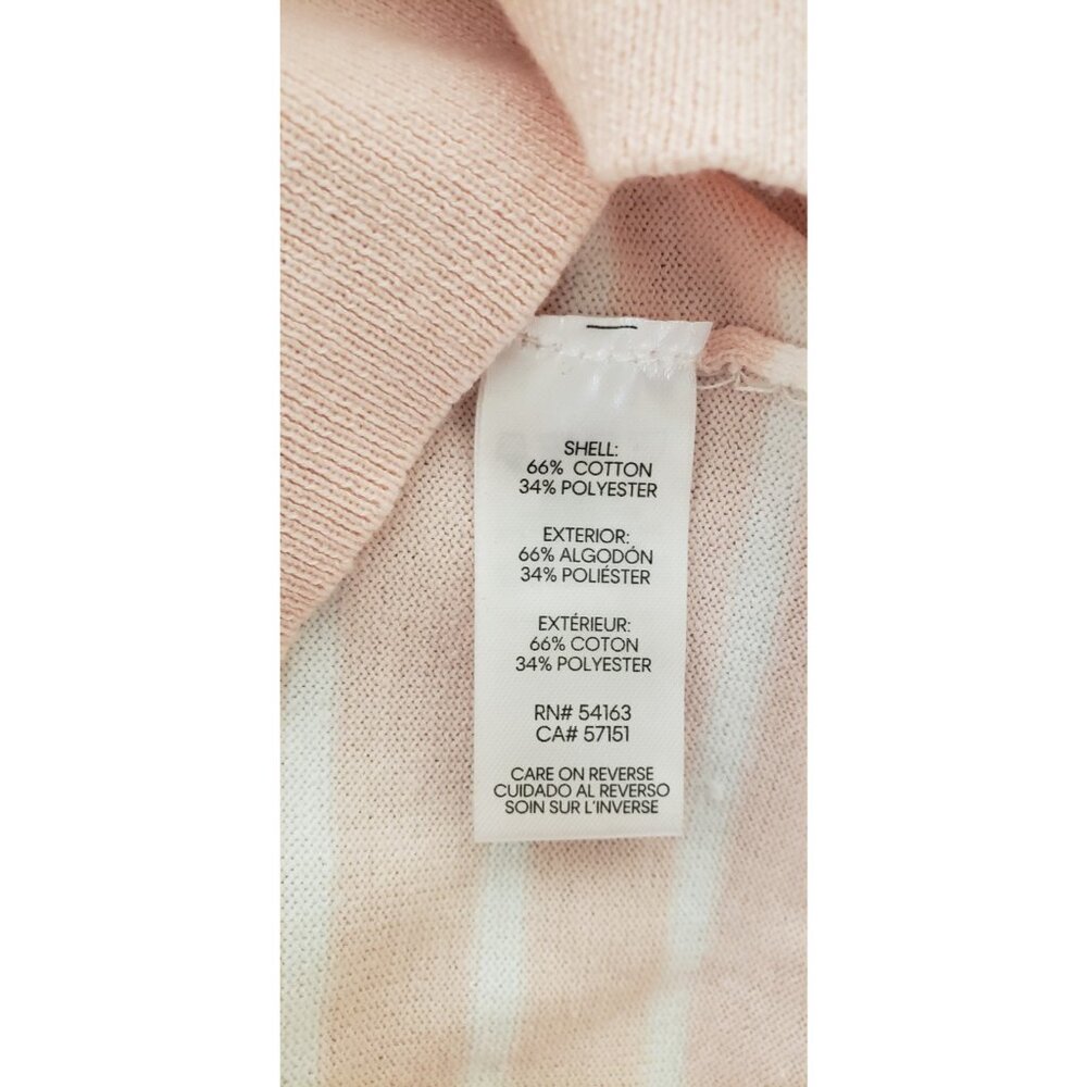 NWT BCBG STRIPED PINK IVORY SWEATER PULLOVER LARGE - Picture 8 of 8